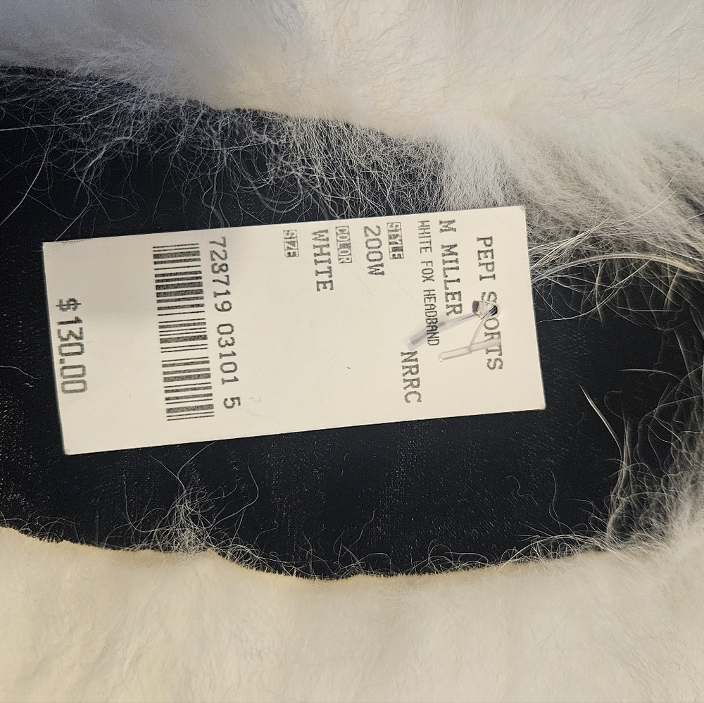 Fox Fur Headband!! New with Tag. Stunning!! $130